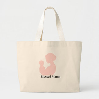 Blessed Mama Floral Minimalist Tote Bag