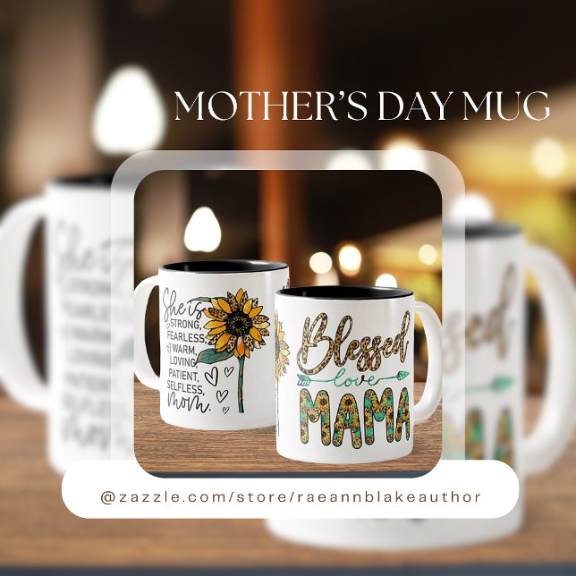 'Blessed Mama' Mother's Day Ceramic Mug (Creator Uploaded)