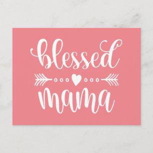 Blessed Mama Mother's Day Quote Postcard