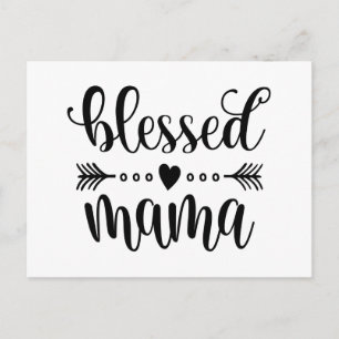 Blessed Mama Mother's Day Quote Postcard