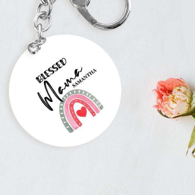 Blessed Mama Rainbow  Key Ring (Creator Uploaded)