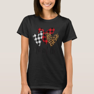 Blessed mamaw leopard Buffalo Plaid mamaw christma T-Shirt