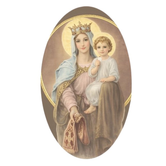 Blessed Mary Mother of Priests Jesus Eucharist Oval Sticker (Creator Uploaded)