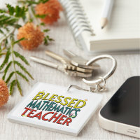 Blessed Mathematics Teacher Acrylic Keychain