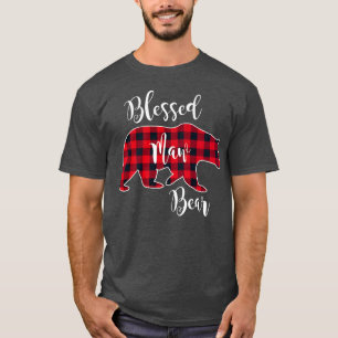 Blessed Maw Bear Red Buffalo Check Plaid Fun Grand T-Shirt