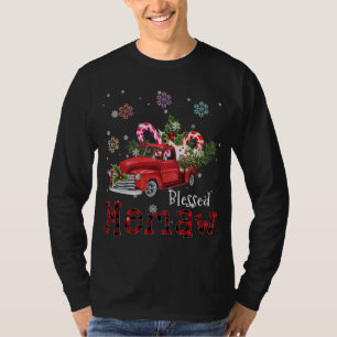 Blessed Memaw Christmas Red Truck Gift For Grandma T-Shirt