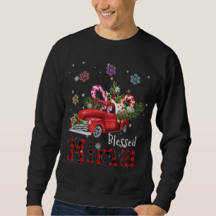 Blessed Mima Christmas Red Truck Gift For Grandma Sweatshirt