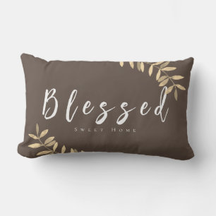 Blessed Modern Brown Lumber Pillow