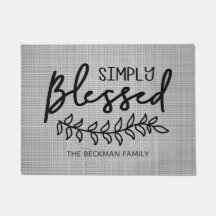 Blessed Modern Rustic Farmhouse - Add Family Name