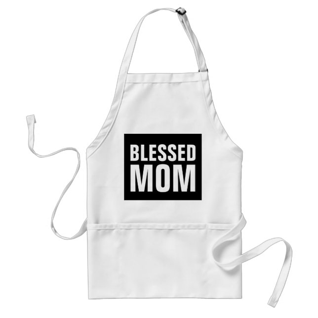 BLESSED MOM Kitchen Aprons (Front)