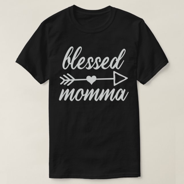 Blessed Momma Thanksgiving Day Family Mother Mum L T-Shirt (Design Front)