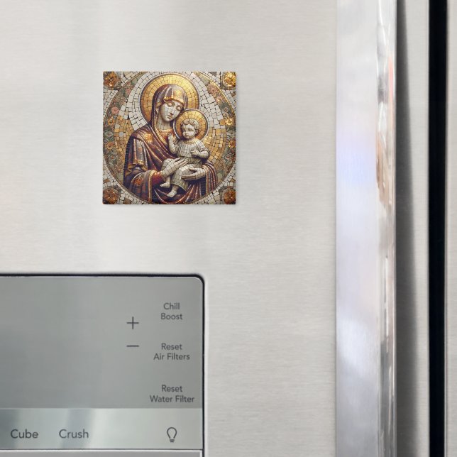 Blessed Mother Mary and Baby Jesus | Religoius Magnet (In Situ (Fridge))