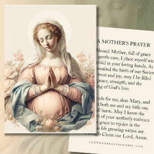 Blessed Mother Prayer Card for Expectant Mothers