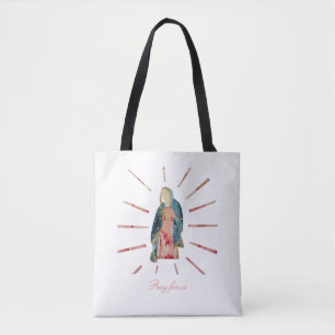 Blessed Mother Virgin Mary Pretty Christian Tote Bag