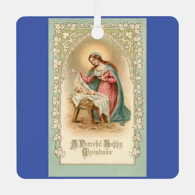 Blessed Mother With Jesus Ornament (Front)