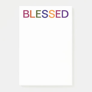 Blessed Multi Coloured Post-it Notes