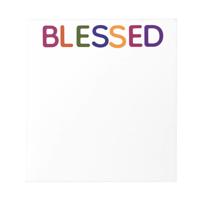 Blessed Multicolored 5.5 x 6 Notepad (Front)