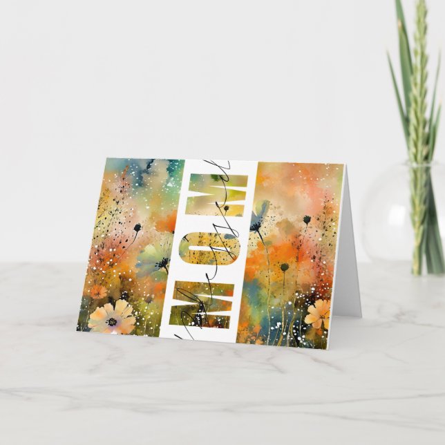 Blessed Mum Greeting Card (Front)
