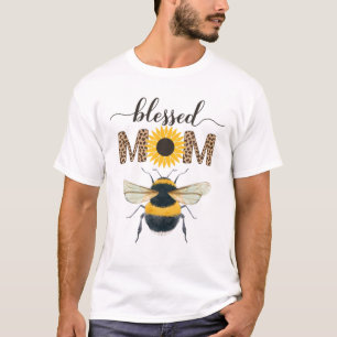 Blessed Mum Happy Spring Bumblebee Mother's Day Fu T-Shirt