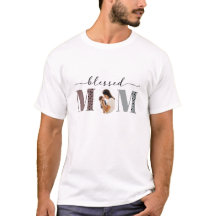 Blessed Mum Personalised Photo T-Shirt