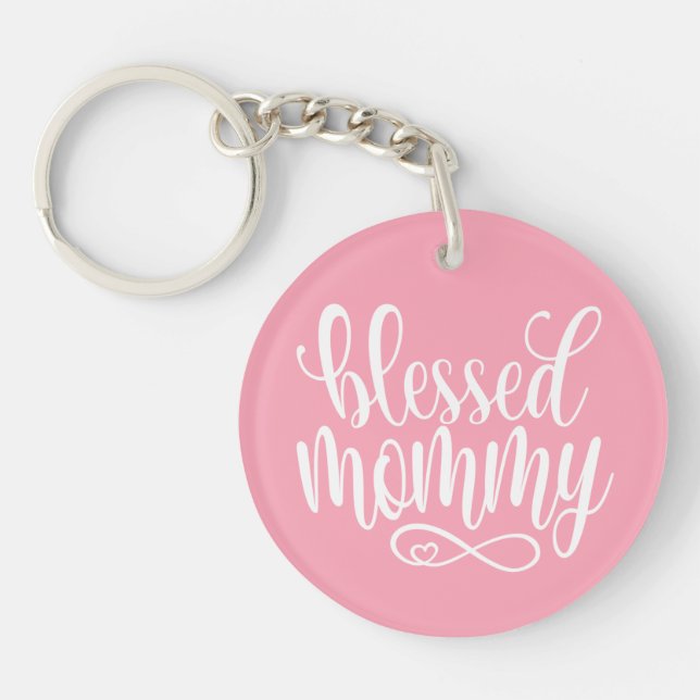 Blessed Mummy Mother's Day Quote | Keychain (Front)
