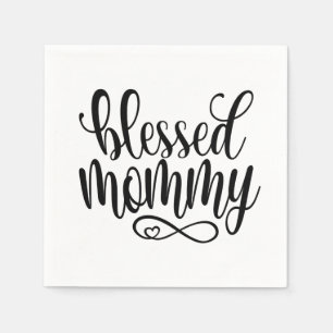 Blessed Mummy Mother's Day Quote Paper Napkin