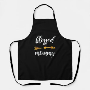 Blessed Mummy Shirt Mum Women Family Matching Than Apron