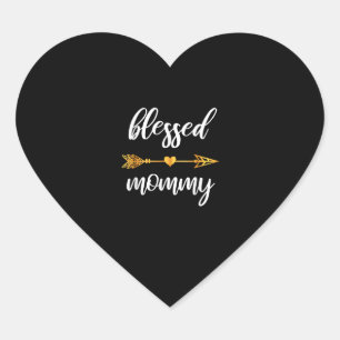 Blessed Mummy Shirt Mum Women Family Matching Than Heart Sticker