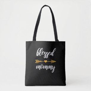 Blessed Mummy Shirt Mum Women Family Matching Than Tote Bag