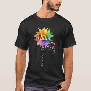 Blessed Nana Flower For Grandma T-Shirt