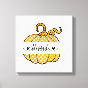 Blessed Nana Pumpkin Art Thanksgiving Halloween Canvas Print