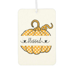 Blessed Nana Pumpkin Art Thanksgiving Halloween Car Air Freshener