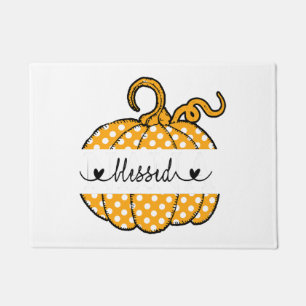 Blessed Nana Pumpkin Art Thanksgiving Halloween Doormat
