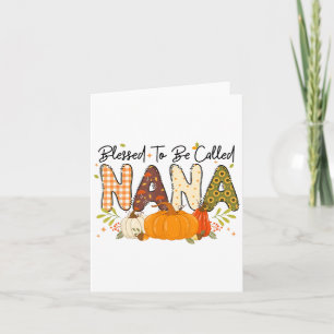 Blessed Nana Pumpkin Fall Autumn Thanksgiving Mum Card