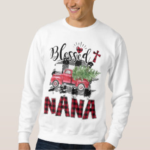 Blessed Nana Red-plaid Christmas Sweatshirt