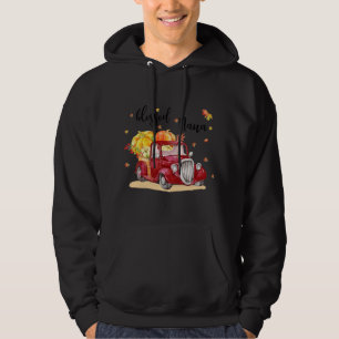 Blessed Nana Red Truck Holding Pumpkin Fall Autumn Hoodie