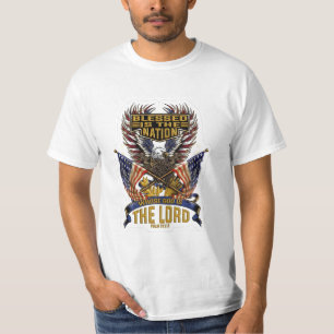 Blessed Nation Christian Design T-Shirt