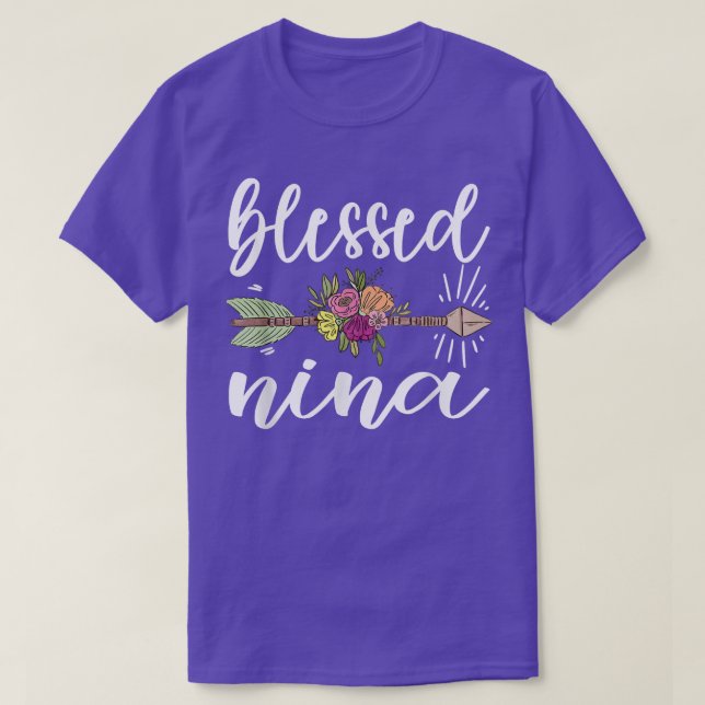 Blessed Nina Grandmother Appreciation Nina Grandma T-Shirt (Design Front)