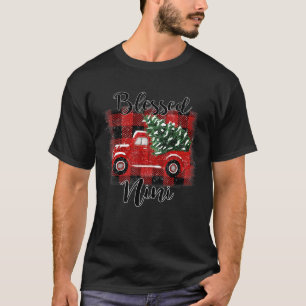 Blessed Nini Red Truck Vintage Christmas Tree T-Shirt