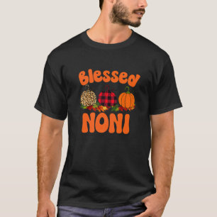 Blessed noni Pumpkin Leopard Thankful Grateful Wom T-Shirt