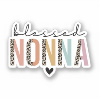 Blessed Nonna Leopard Print Nonna Gift Grandmother