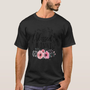 Blessed Nonni For Women Floral Decoration Mothers T-Shirt