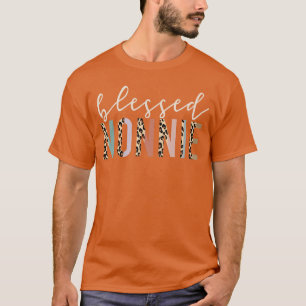 Blessed Nonnie Cute Leopard Print funny T-Shirt