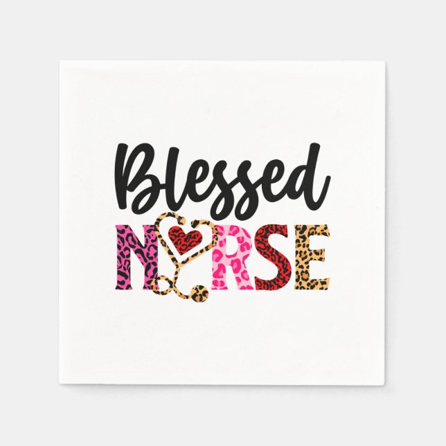 Blessed Nurse – Inspirational Nurse Napkin (Front)