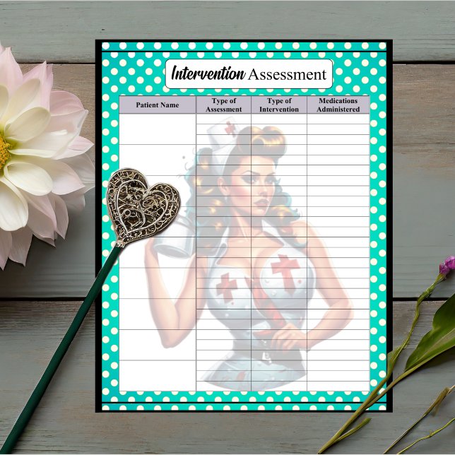 Blessed Nurse Pinup_ Intervention Assessment  Notepad (Creator Uploaded)