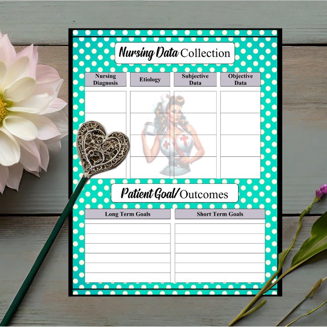 Blessed Nurse Pinup_ Nursing Data Collection Notepad (Creator Uploaded)