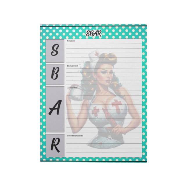 Blessed Nurse Pinup_ SBAR Template Notepad (Rotated)
