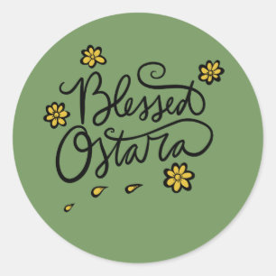 Blessed Ostara Classic Round Sticker