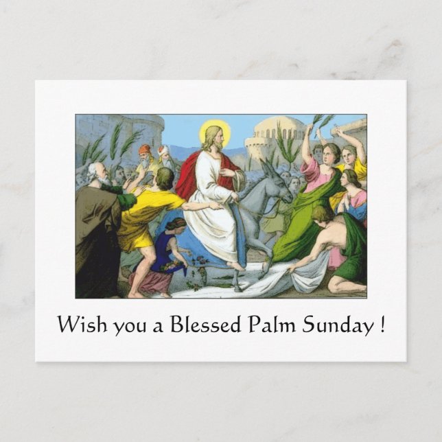 Blessed Palm Sunday Postcard (Front)