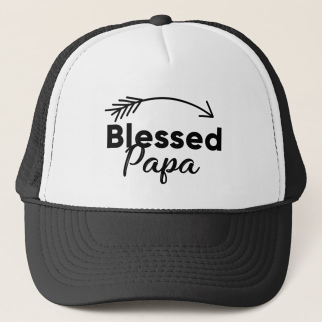 Blessed Papa CG1673 Trucker Hat (Front)